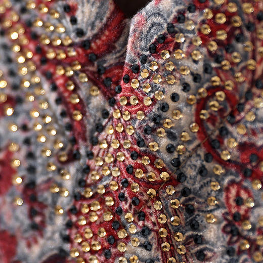 KQL356H6532 2025秋冬新款韩版修身显瘦长袖大码双面德绒印花烫钻打底衫女 商品图3