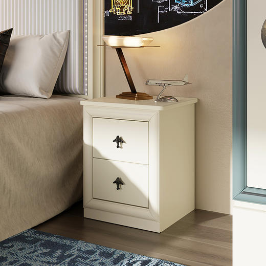 喜梦宝云翼系列床头柜松木实木多层免漆饰面次卧必备 商品图1