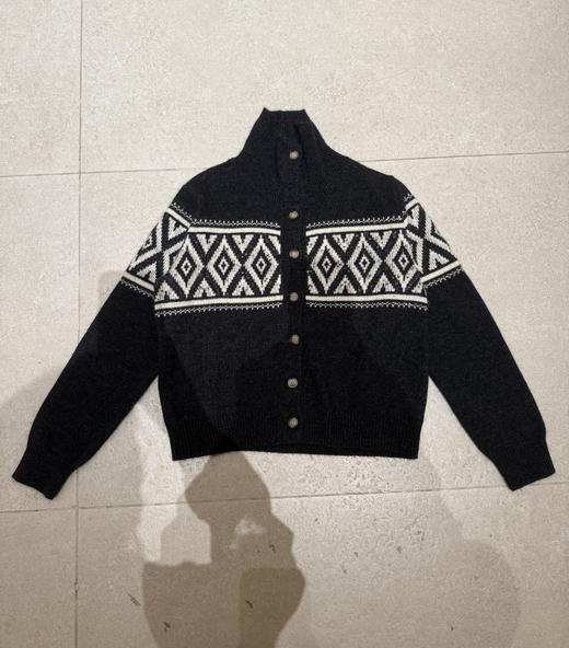 【门店同款】ENJOY冬季“游牧漫寻”菱形格提花立领开衫 167594381 商品图0