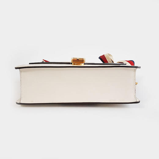 【95新】Gucci古驰Sylvie 421882中号白色全皮塞尔维亚单肩包女士181025JJ03 商品图5