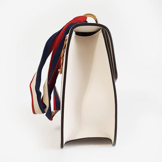 【95新】Gucci古驰Sylvie 421882中号白色全皮塞尔维亚单肩包女士181025JJ03 商品图3