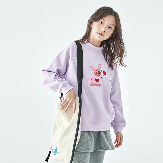 棵初半高领印花卫衣856K258052CD 商品图4