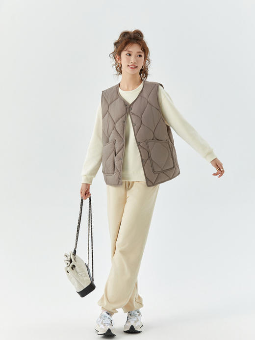 【双面轻薄很温暖❗百搭亲肤不吃身材】女士保暖加大加厚加绒内搭坎肩女款羊羔毛扣子休闲外穿棉马甲。hb 商品图2