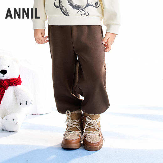 【实体店同款】男童全腰针织夹裤冬季新款安奈儿童装XB546029 商品图1