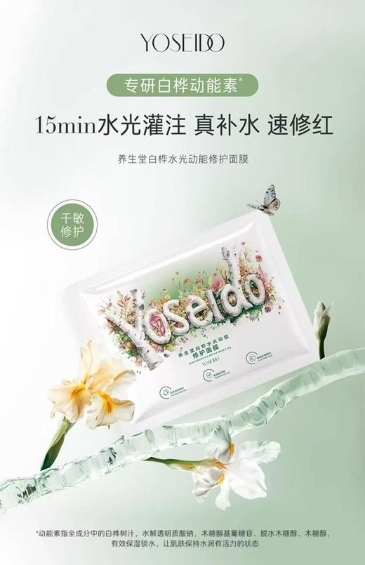 养生堂白桦水光动能修护面膜 商品图0