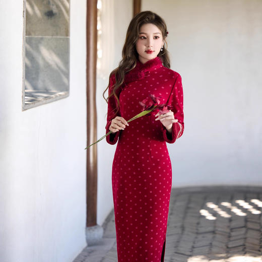 MYJ 复古风旗袍加厚加绒日常可穿民国风 商品图3