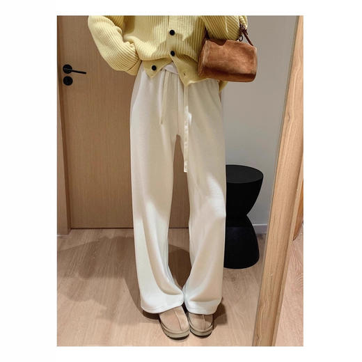 暖炉裤！670g复合加绒一片式直筒休闲裤卫裤女窄版阔腿裤！ 商品图4