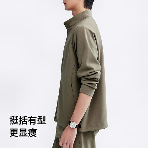 棉仓366808006-轻量棉感抗静电机能软壳立领外套 商品图2