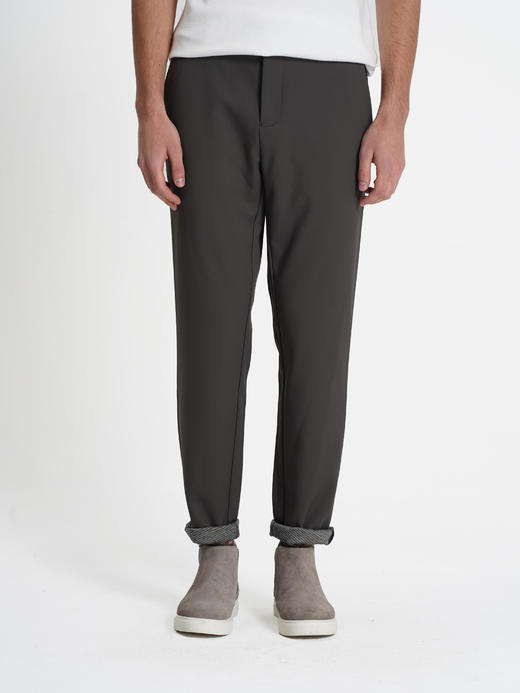 callisto咖啡色聚酯纤维混纺休闲裤 商品图2