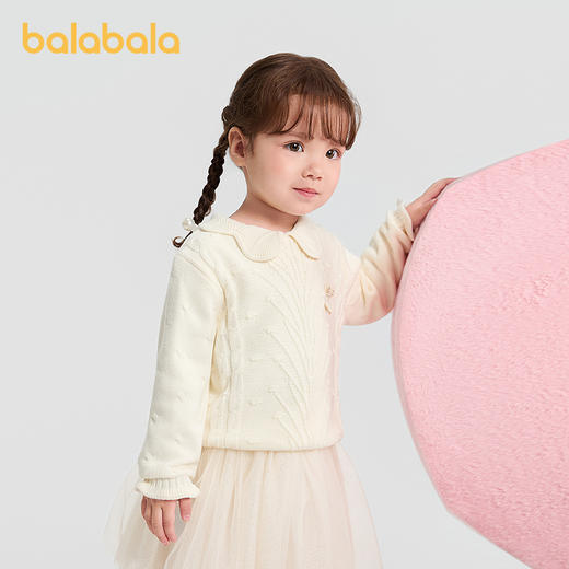 【商场同款】巴拉巴拉儿童毛衫女童绞花针织衫秋冬2025新宝宝毛衣 商品图2