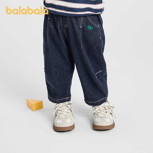 巴拉巴拉宝宝牛仔裤儿童男童萝卜裤秋冬2025新款长裤 商品图0