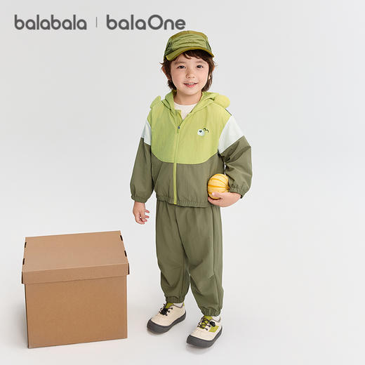 巴拉巴拉balaOne宝宝套装儿童长袖2件套男童女童2025新款秋装户外 商品图2