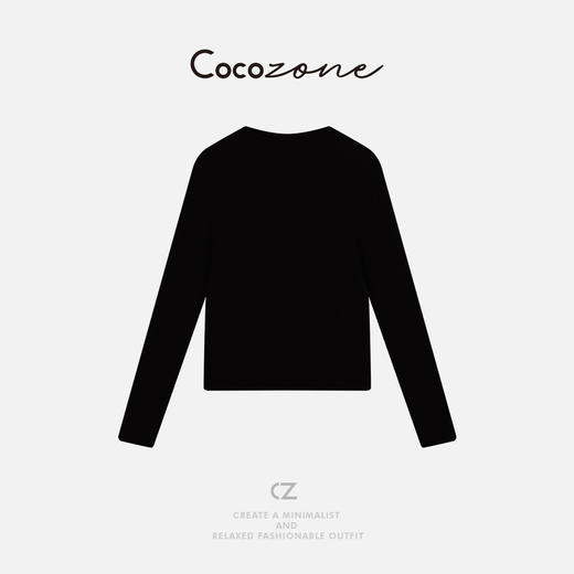 COCO ZONE 刘一一 【60支精纺】绵羊毛混纺圆领毛织上衣CD2A2651 商品图3