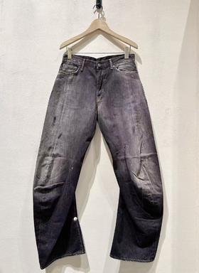 中性款做旧牛仔裤长裤001