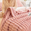 床上小暖炉！浪莎家纺 抽条仿兔毛绒多功能毛毯 柔软细腻 舒适透气 多色可选（无枕套 单盖毯） 商品缩略图3