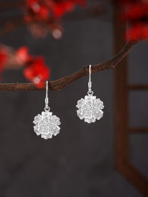 子佩集【花开静好】S990银耳环【LEH000008】花朵花丝2510 商品图2