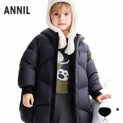 【实体店同款】男女童长款羽绒服冬季新款安奈儿童装XM545453 商品图1
