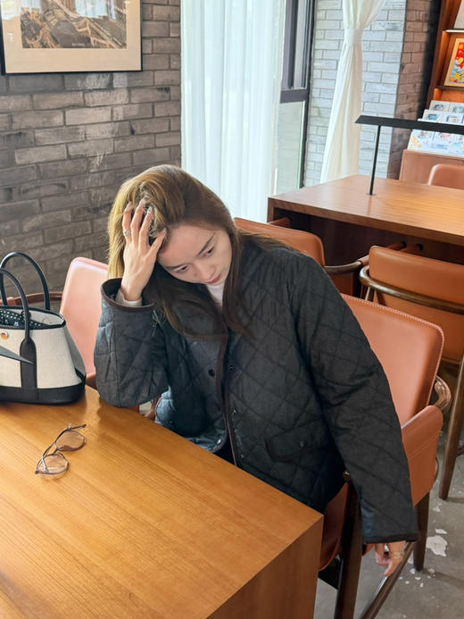 2510413    z菱形格 短款棉服 土壤牛仔 软糯 商品图2