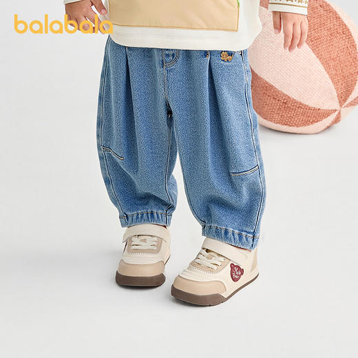 巴拉巴拉宝宝牛仔裤儿童男童萝卜裤秋冬2025新款长裤 商品图1