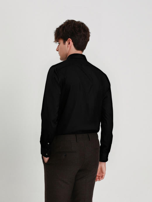 callisto白色高支长绒棉衬衫意式领衬衫 商品图9