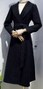 SZ6C03_漆黑色_大衣_冬季_大翻领系带收腰中长款_高级女装_BERNIEELEN 伯妮斯茵 商品缩略图0