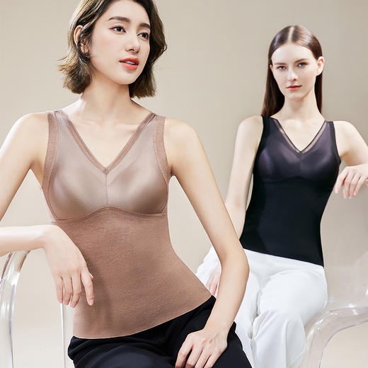 【利蜂鎏金奢暖莱赛尔羊毛背心】贴身背心 暖却不臃肿 保暖 舒适 蓄热 多效合一 商品图2