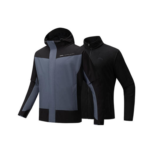 安踏三合一防泼水外套2025年冬男运动户外冲锋衣外套152547611 商品图2