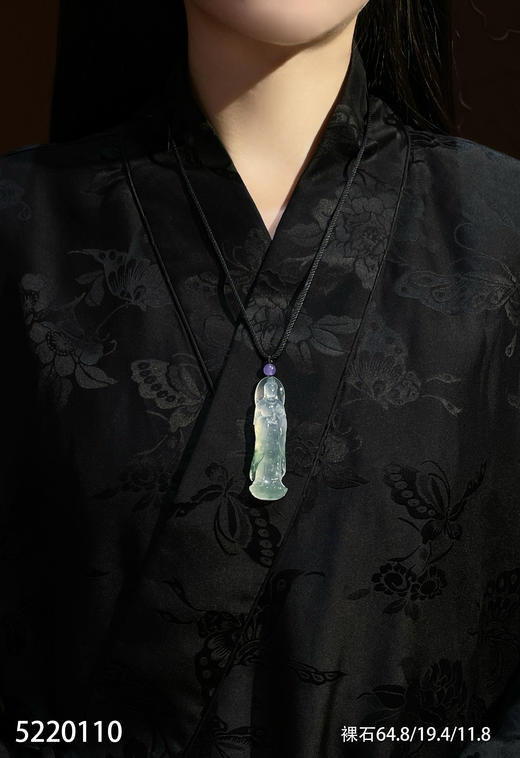 玻璃种飘花观音素件【5220110】具体价格微信咨询 商品图4