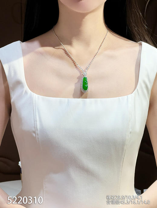 高冰种帝王绿富贵豆吊坠【5220310】具体价格微信咨询 商品图4