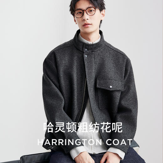 棉仓366811010-中长款翻领毛呢夹克 商品图2