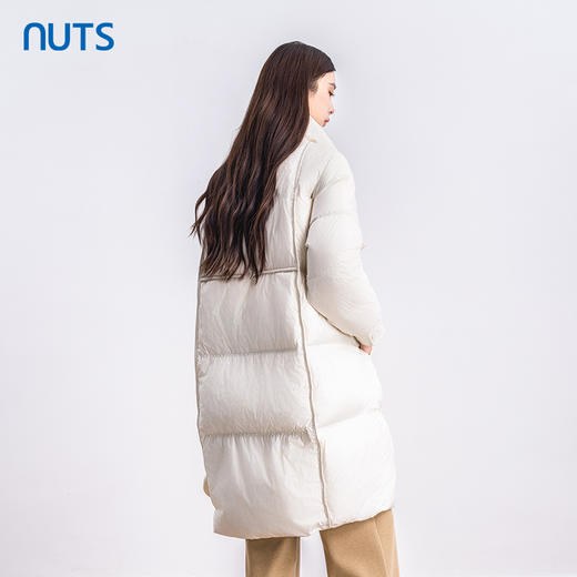 NUTS商场同款冬季轻薄立领加厚保暖休闲长款羽绒服外套女4440907A1 商品图4