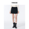 VIMAGE纬漫纪时尚抽绳系带松紧腰设计短裙V2406119 商品缩略图0