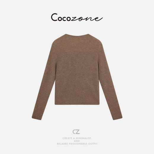 COCO ZONE 刘一一 【60支精纺】绵羊毛混纺圆领毛织上衣CD2A2651 商品图4