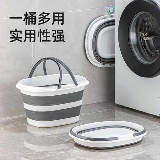 【茶花】可折叠水桶钓鱼洗车便携水桶易收纳 商品图6