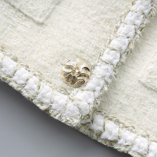 「高货wl」全新升级【铂金会员367/天猫489/差价122】(52827)洛诗琳法式优雅小香风外套2025秋冬气质通勤粗花呢短外套 商品图3