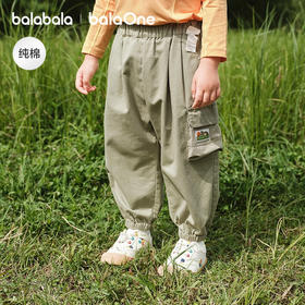 巴拉巴拉balaOne宝宝长裤男童工装裤2025秋季新款宽松束脚裤户外