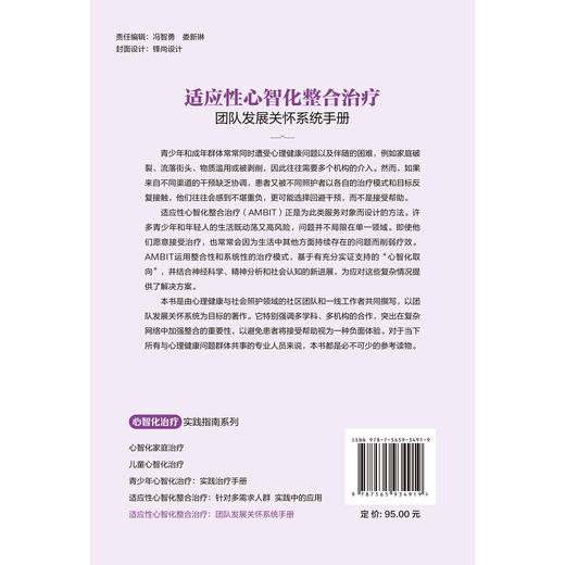 适应性心智化整合治疗 团队发展关怀系统手册 心智化治疗实践指南系列 王觅 钱秭澍 王凝 周玉奇 贺嘉玺 主译 北京大学医学出版社 商品图2
