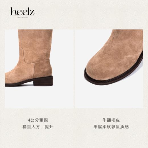 heelz设计师手工鞋履 ｜手工做旧层皮跟牛翻毛皮 西部靴  4 公分 商品图4