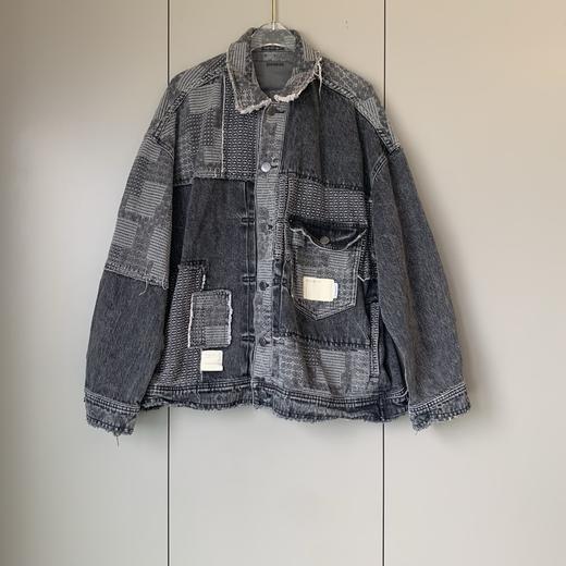 MUS＆IUM DIV 酷帅须边拼接长袖牛仔外套（波哥蕾姐上身48） 商品图7