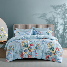 富安娜家纺 床品四件套 安巢芳菲 被套203*229cm