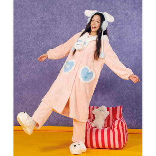 治愈萌宠派对奶芙绒女士睡衣家居服睡袍-纪念日百货门店同款166793418 商品图3