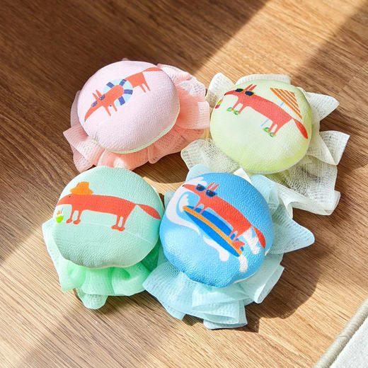 *【小狐狸】浴球手帕巾干发帽浴巾 商品图3