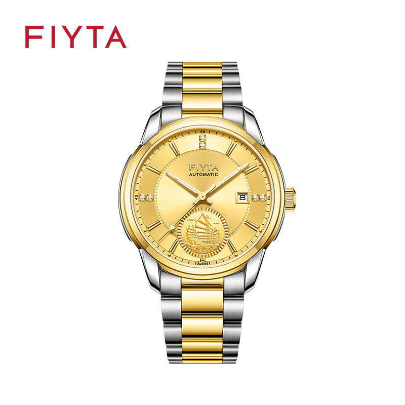 飞亚达芯动系列999真金币真钻情侣款男士机械表GA520012.TGT