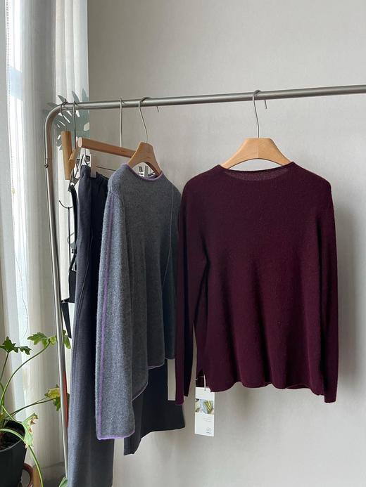 【不基础的基础】百搭噢蜜ooomeooo明线装饰羊绒衫 商品图11