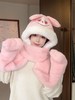 【YW】无忧购拉布布毛绒帽子围巾手套一体加绒加厚护耳保暖帽219（截单后7天发货) 商品缩略图8