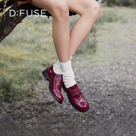 D:FUSE迪芙斯秋冬款时尚百搭漆皮乐福鞋平底小皮鞋DF33112017