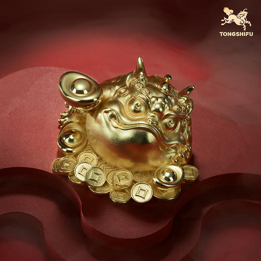 铜师傅《吉祥金蟾》客厅办公室金蟾铜摆件 日进斗金家居装饰工艺品 商品图0