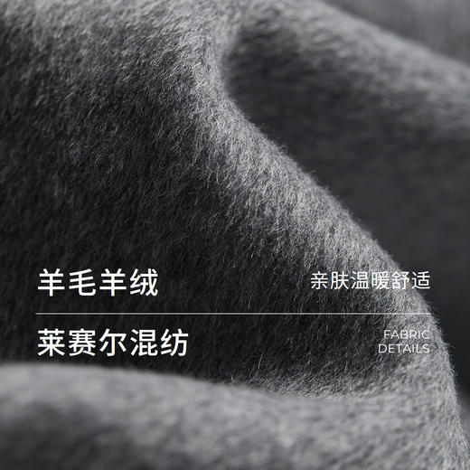 棉仓367666008-连帽休闲10羊绒毛呢外套女25秋冬设计感可拆卸羽绒帽羊毛大衣 商品图1