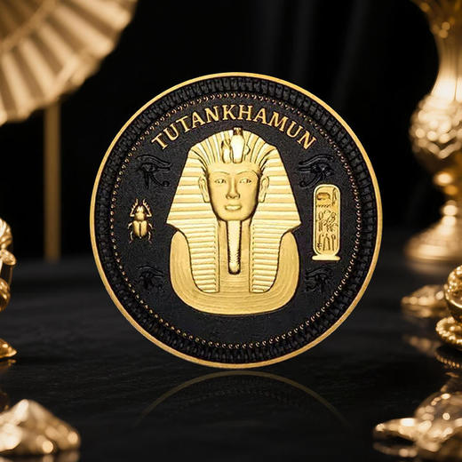 2022图坦卡门·黄金面具纪念币（重38克，直径45mm） 商品图1
