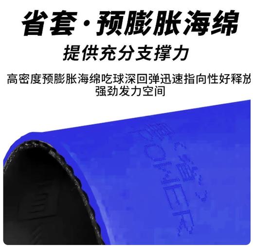 锐科特RKT高铂力量AMG省套蓝海绵高粘性弧圈型乒乓球胶皮反胶套胶 商品图2